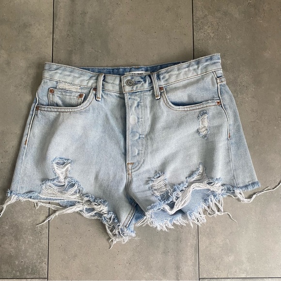 GRLFRND Distressed Helena high rise denim Shorts kiki size 26 - Picture 3 of 10